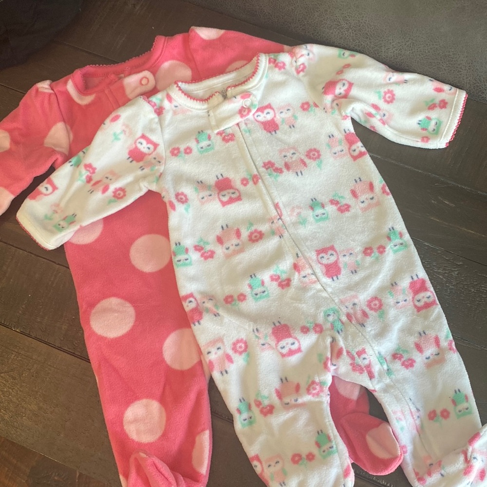 New fleece sleepers girl newborn